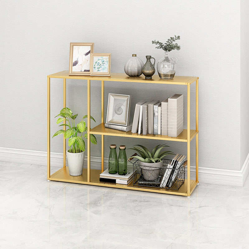 Metal Etagere Bookcase Scandinavian Open Back Bookshelf with Shelves