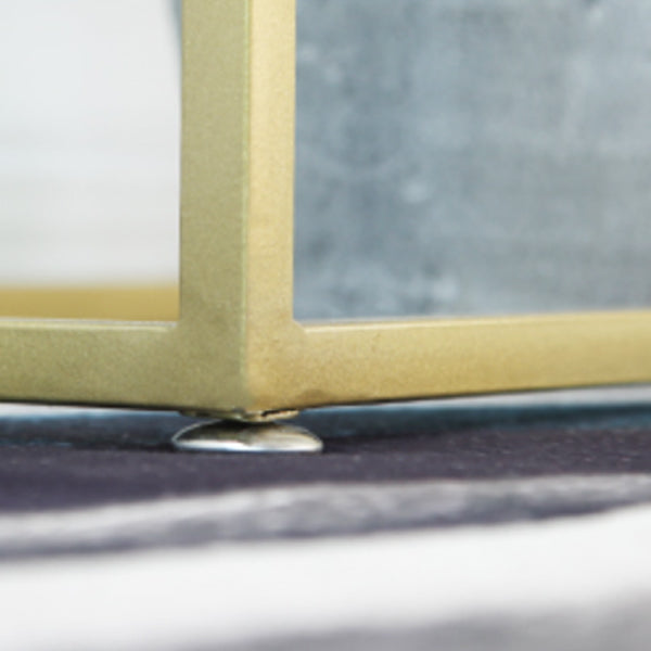 Metal Etagere Bookcase Scandinavian Open Back Bookshelf with Shelves