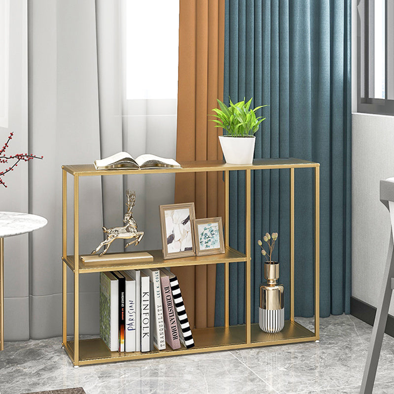 Metal Etagere Bookcase Scandinavian Open Back Bookshelf with Shelves
