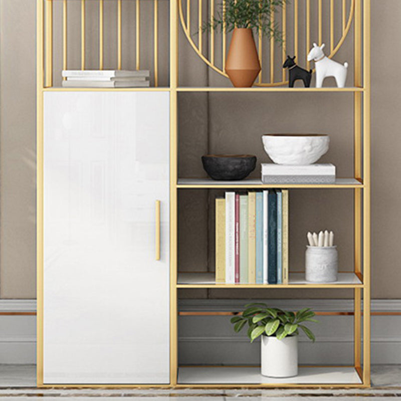 Glam Antique Finish Shelf Bookcase Etagere Bookshelf with Shelves