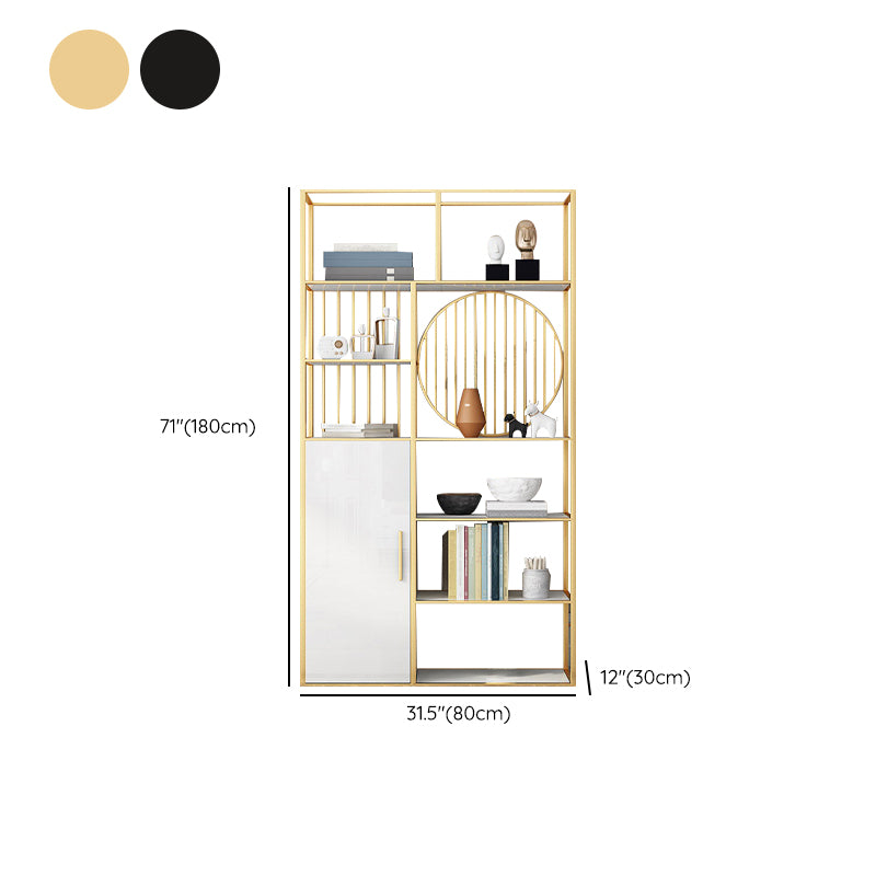 Glam Antique Finish Shelf Bookcase Etagere Bookshelf with Shelves