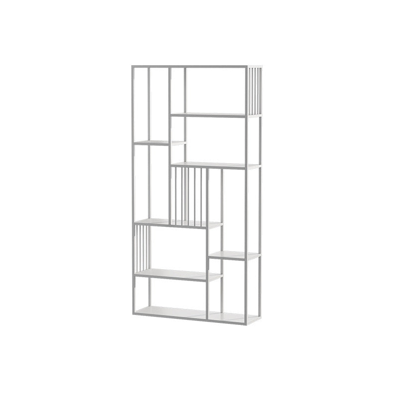 Antique Finish Shelf Bookcase Metal Etagere Bookshelf with Shelves