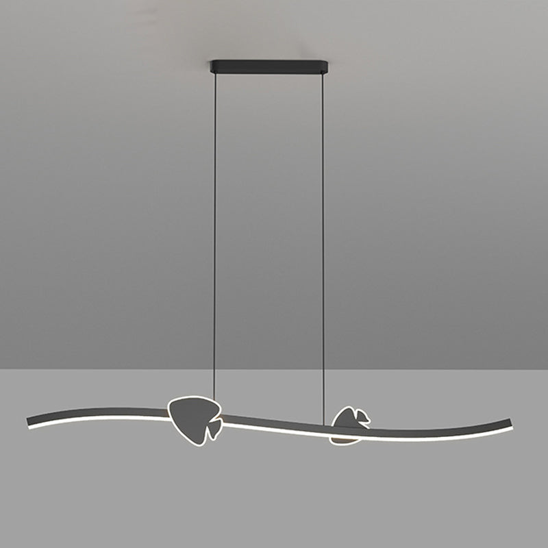 Modern Style Island Light LED Island Hanging Light with Acrylic Shade for Living Room