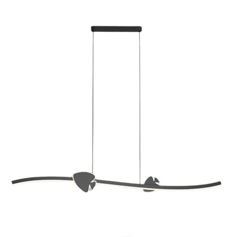 Modern Style Island Light LED Island Hanging Light with Acrylic Shade for Living Room