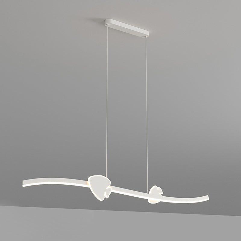Modern Style Island Light LED Island Hanging Light with Acrylic Shade for Living Room