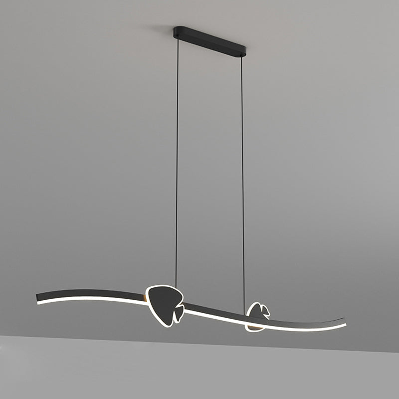 Modern Style Island Light LED Island Hanging Light with Acrylic Shade for Living Room