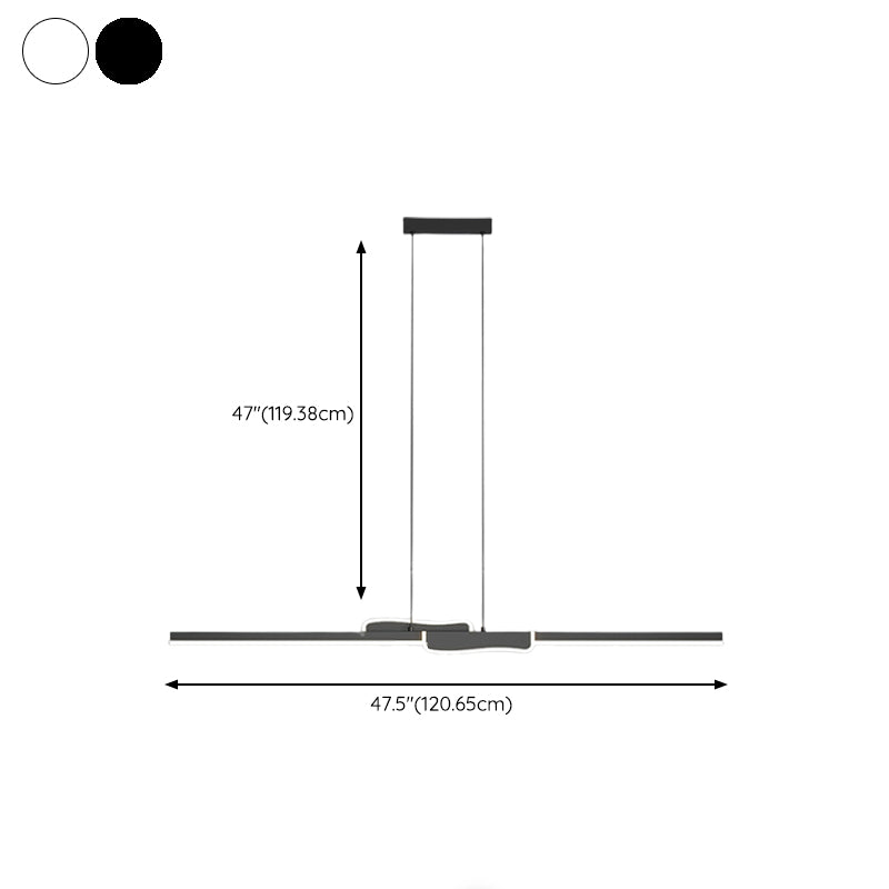 Modern Style Island Light LED Island Hanging Light with Acrylic Shade for Living Room