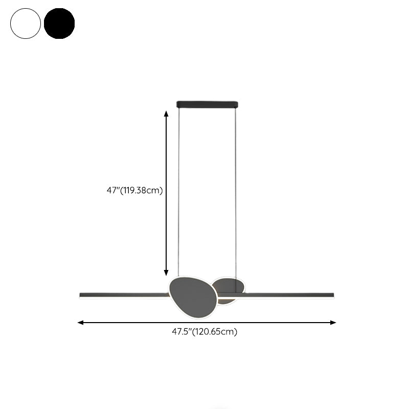 Modern Style Island Light LED Island Hanging Light with Acrylic Shade for Living Room