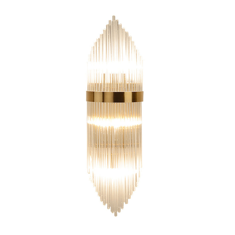 Unique Shape Wall Light Fixture Modern Crystal Wall Mounted Lighting in Gold Finish