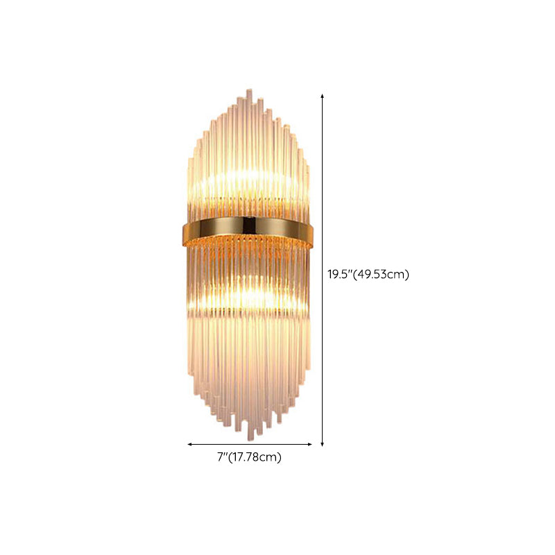 Unique Shape Wall Light Fixture Modern Crystal Wall Mounted Lighting in Gold Finish