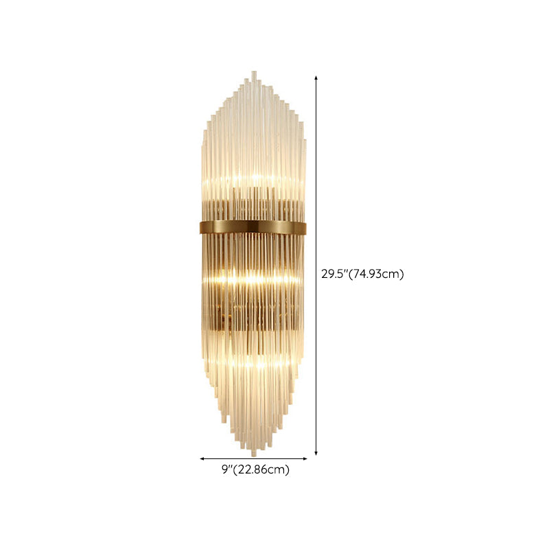 Unique Shape Wall Light Fixture Modern Crystal Wall Mounted Lighting in Gold Finish