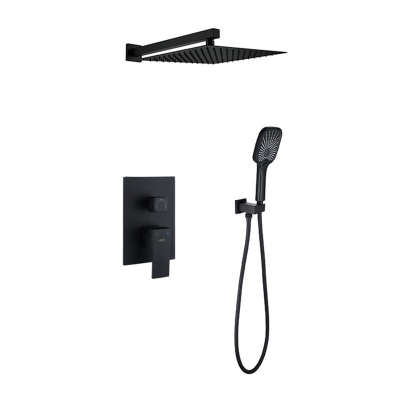 Modern Shower Set Brass Square Temperature Control Shower System