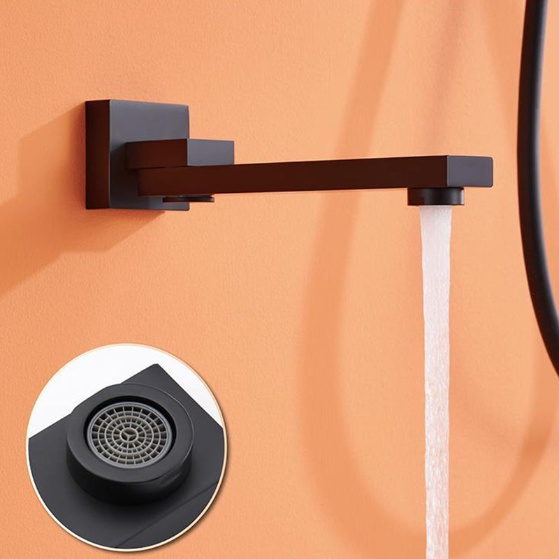 Modern Shower Set Brass Square Temperature Control Shower System