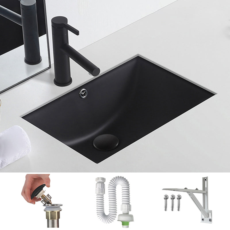 Black Undermount Vanity Sink Modern Porcelain Undermount Vanity Sink