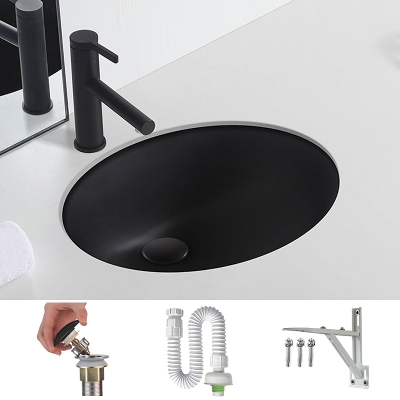 Black Undermount Vanity Sink Modern Porcelain Undermount Vanity Sink
