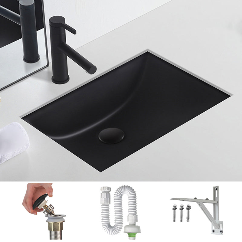 Black Undermount Vanity Sink Modern Porcelain Undermount Vanity Sink