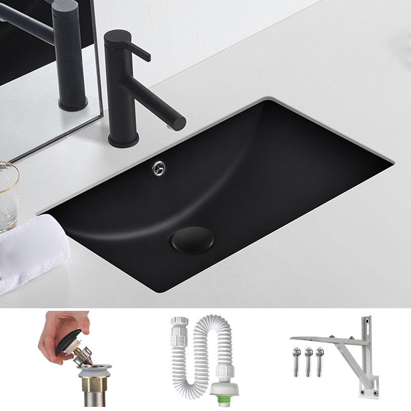 Black Undermount Vanity Sink Modern Porcelain Undermount Vanity Sink
