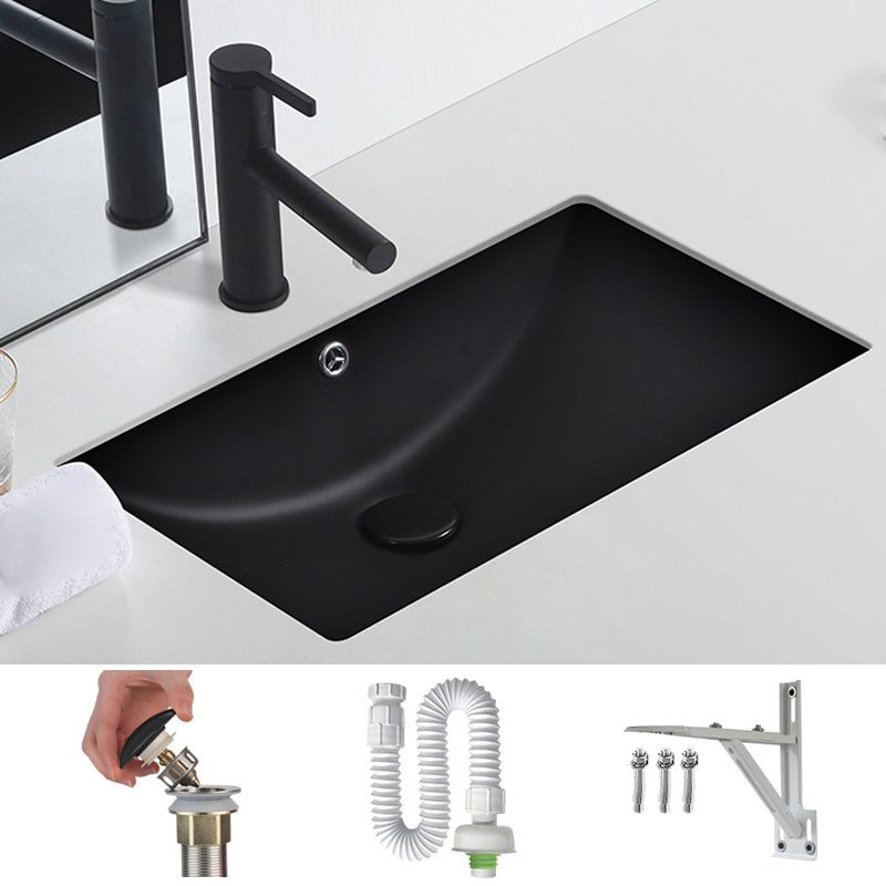 Black Undermount Vanity Sink Modern Porcelain Undermount Vanity Sink