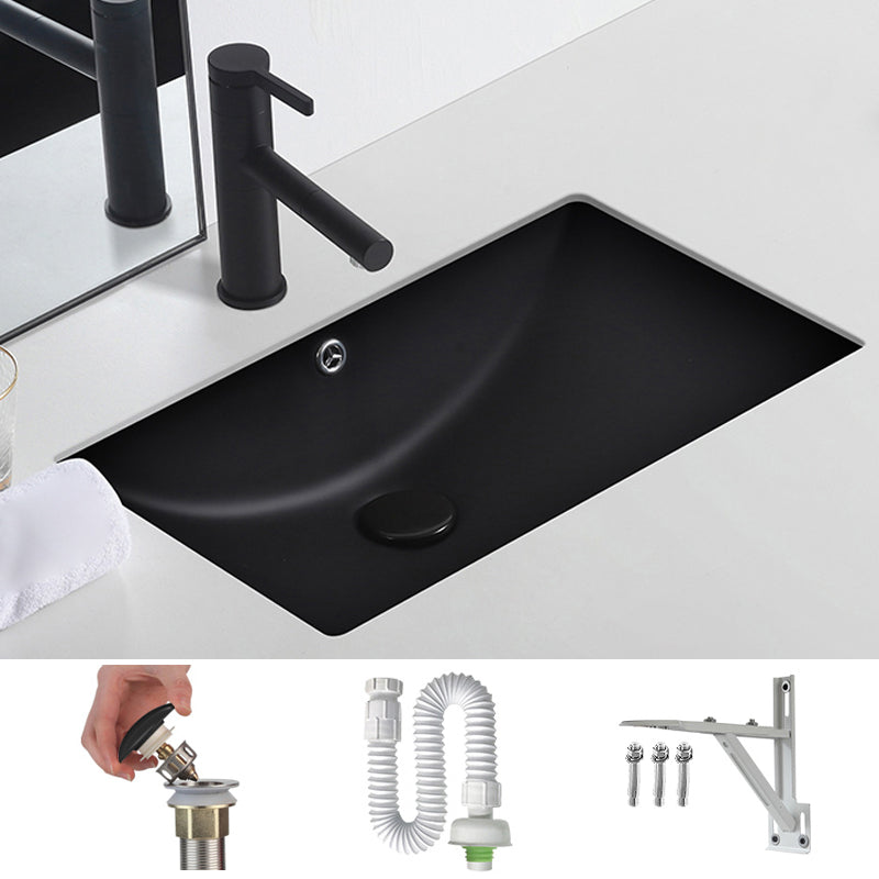 Black Undermount Vanity Sink Modern Porcelain Undermount Vanity Sink