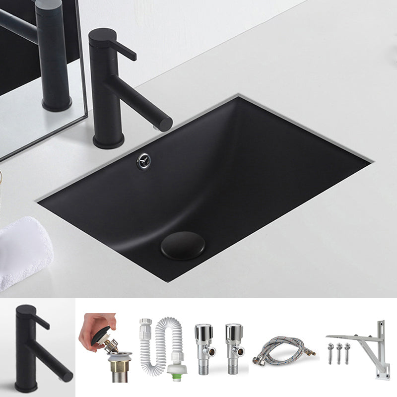 Black Undermount Vanity Sink Modern Porcelain Undermount Vanity Sink