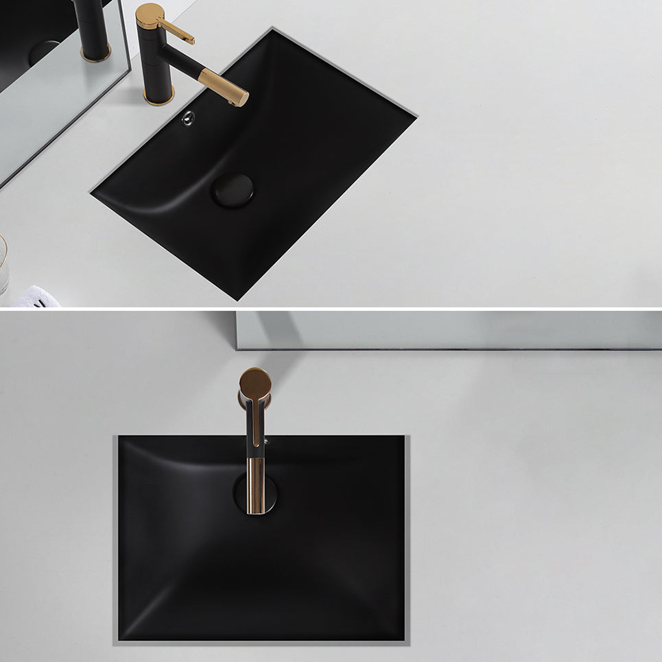 Black Undermount Vanity Sink Modern Porcelain Undermount Vanity Sink