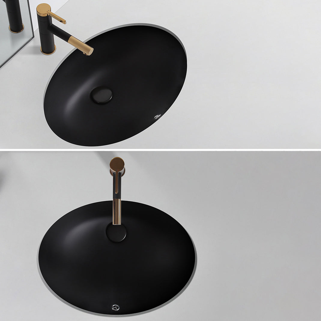 Black Undermount Vanity Sink Modern Porcelain Undermount Vanity Sink