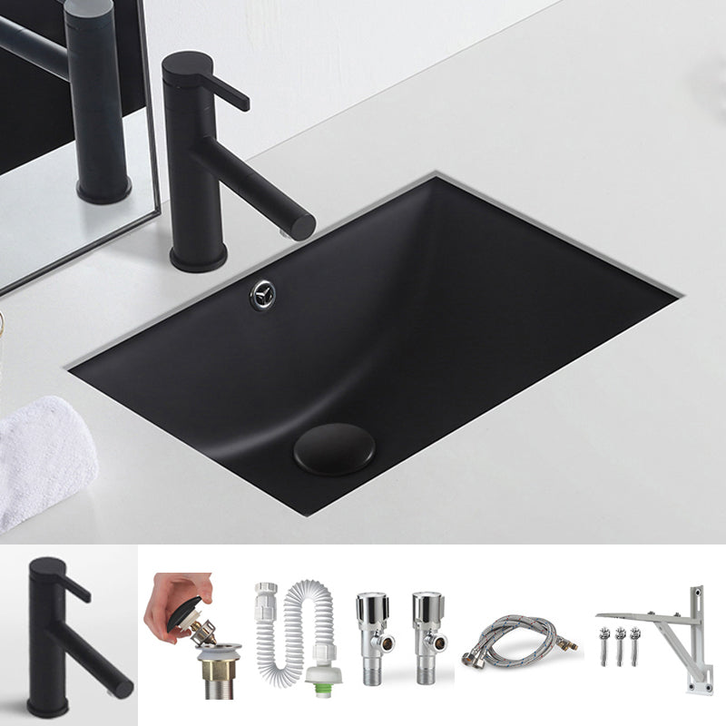 Black Undermount Vanity Sink Modern Porcelain Undermount Vanity Sink