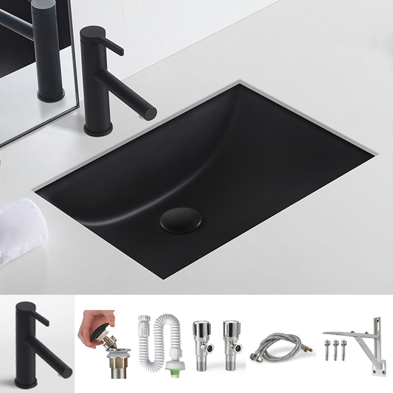 Black Undermount Vanity Sink Modern Porcelain Undermount Vanity Sink