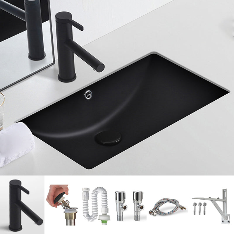 Black Undermount Vanity Sink Modern Porcelain Undermount Vanity Sink