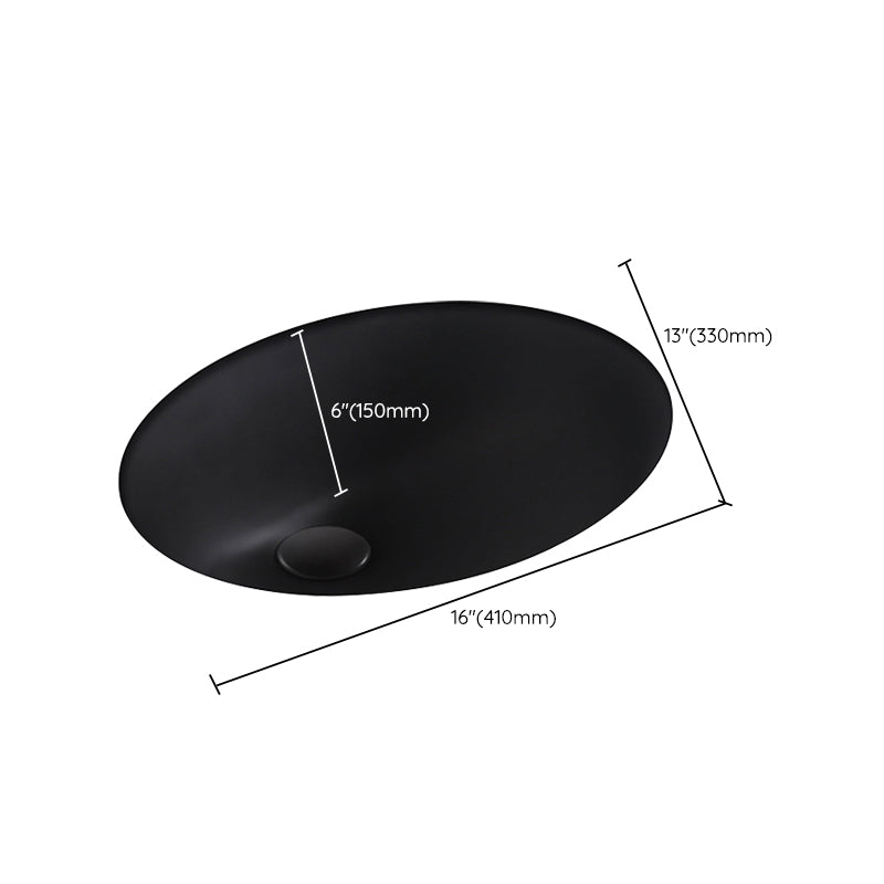 Black Undermount Vanity Sink Modern Porcelain Undermount Vanity Sink