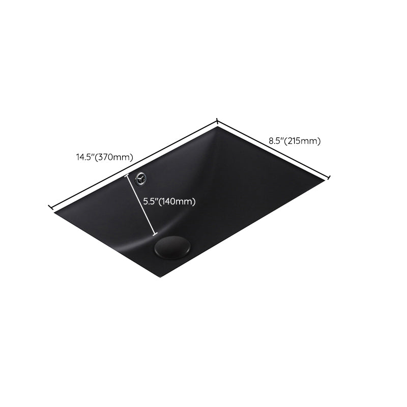 Black Undermount Vanity Sink Modern Porcelain Undermount Vanity Sink