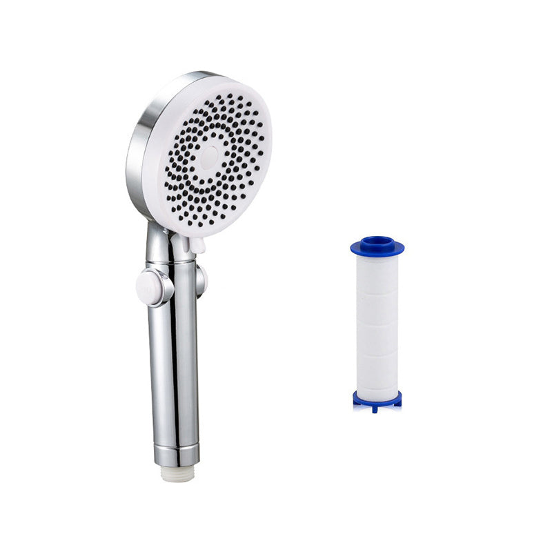 Contemporary Round Shower Head Combo Handheld Shower Head 9.8 Inch H Spray Head