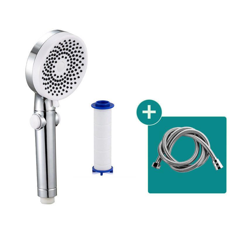 Contemporary Round Shower Head Combo Handheld Shower Head 9.8 Inch H Spray Head