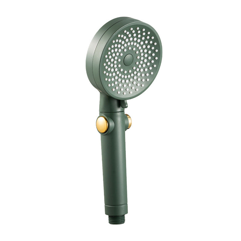 Contemporary Round Shower Head Combo Handheld Shower Head 9.8 Inch H Spray Head