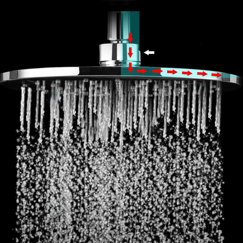 Contemporary Rain Fall Shower Head Combo Round Single Spray Shower Combo