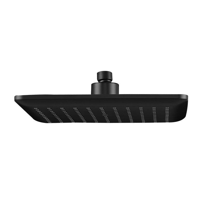 Modern Square Matte Black Shower Head Rain Fall Shower Head Combo