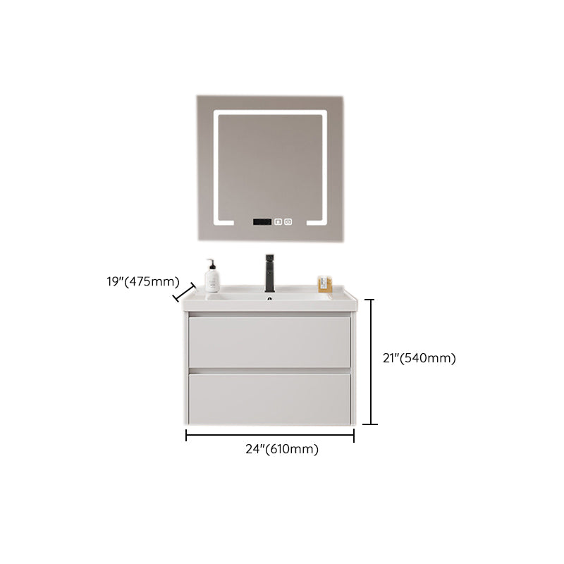 Modern Sink Vanity Solid Color Wall Mount Vanity Cabinet for Bathroom