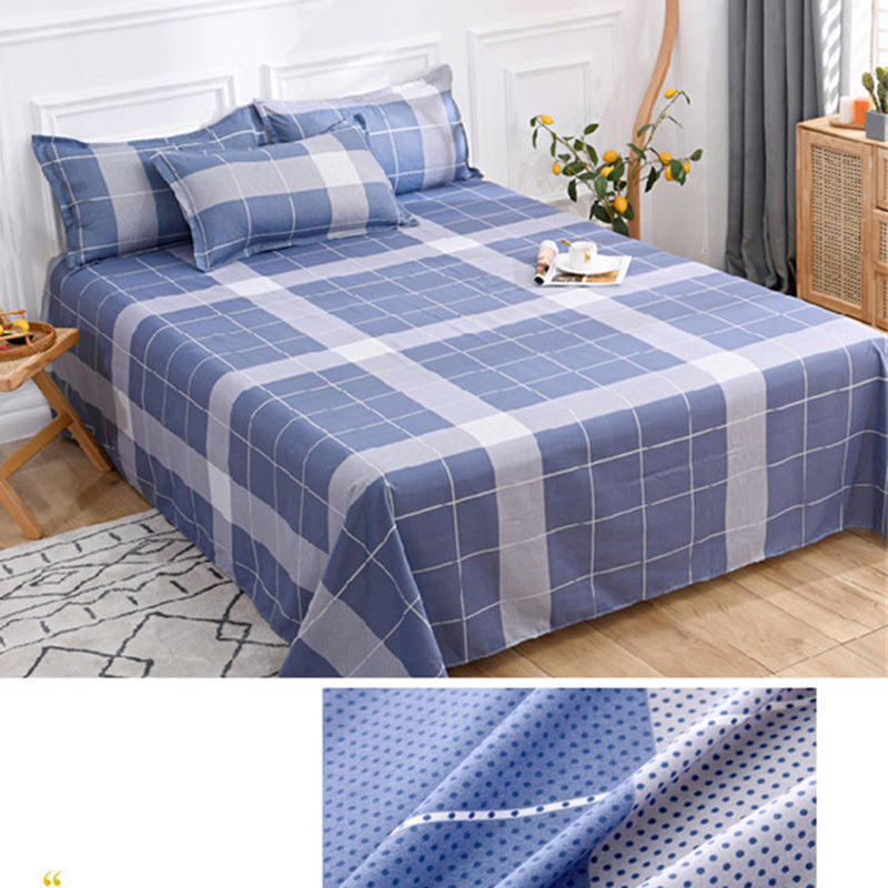Floral and Striped Bed Sheet Polyester Queen and Twin Sheets Set