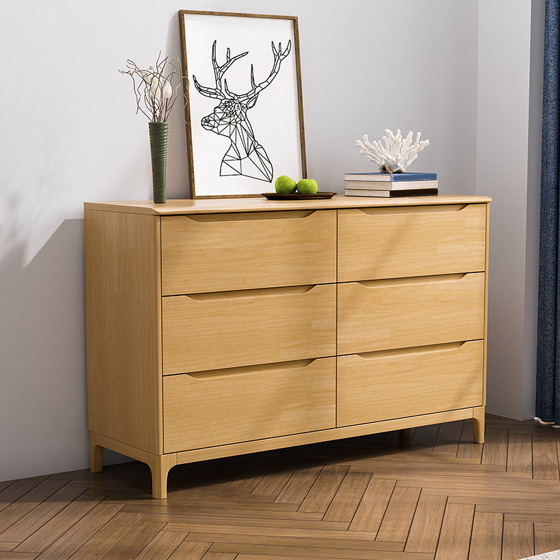 American Traditional Storage Chest Solid Wood Dresser with 5/6/7 Drawers