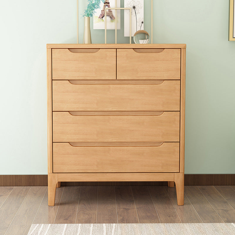 American Traditional Storage Chest Solid Wood Dresser with 5/6/7 Drawers