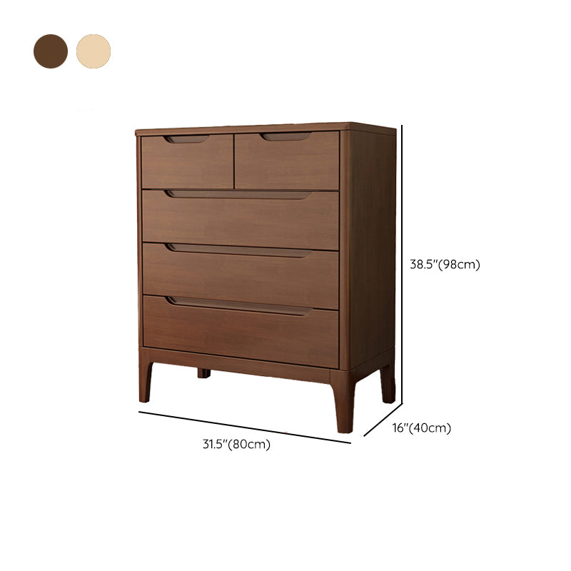 American Traditional Storage Chest Solid Wood Dresser with 5/6/7 Drawers