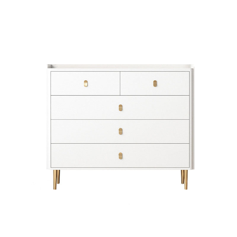 Glam Stone Storage Chest Home Horizontal Chest with Metal Legs