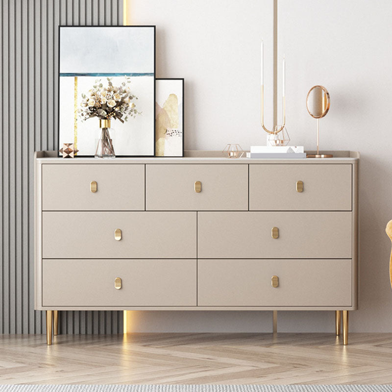 Glam Stone Storage Chest Home Horizontal Chest with Metal Legs