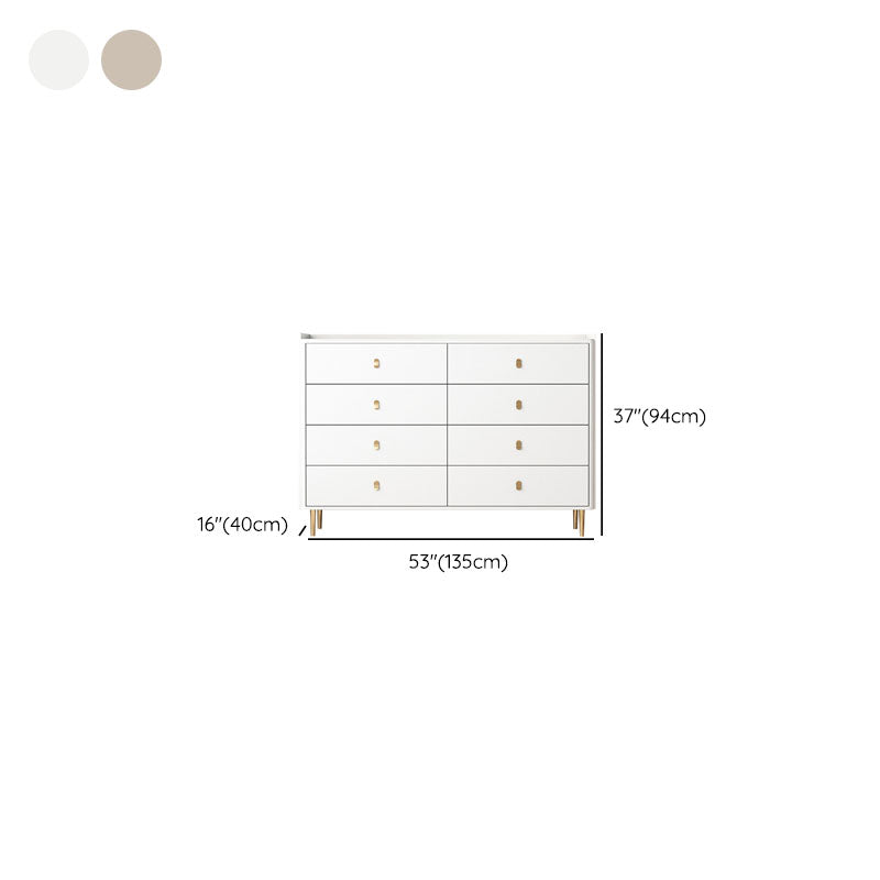 Glam Stone Storage Chest Home Horizontal Chest with Metal Legs