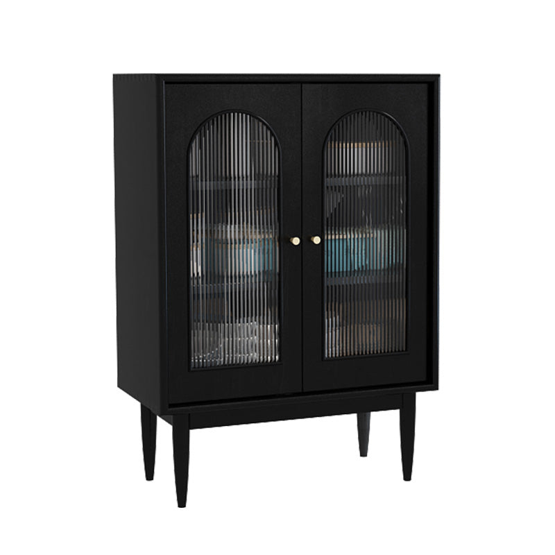 Modern Knobs Storage Cabinet Solid Wood Accent Cabinet with Door