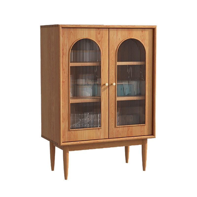 Modern Knobs Storage Cabinet Solid Wood Accent Cabinet with Door