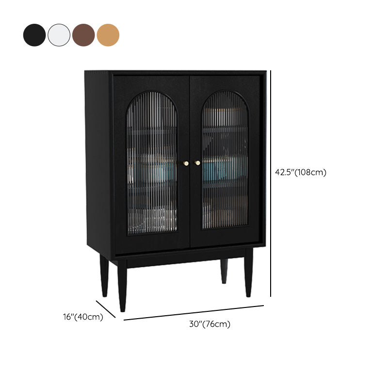 Modern Knobs Storage Cabinet Solid Wood Accent Cabinet with Door