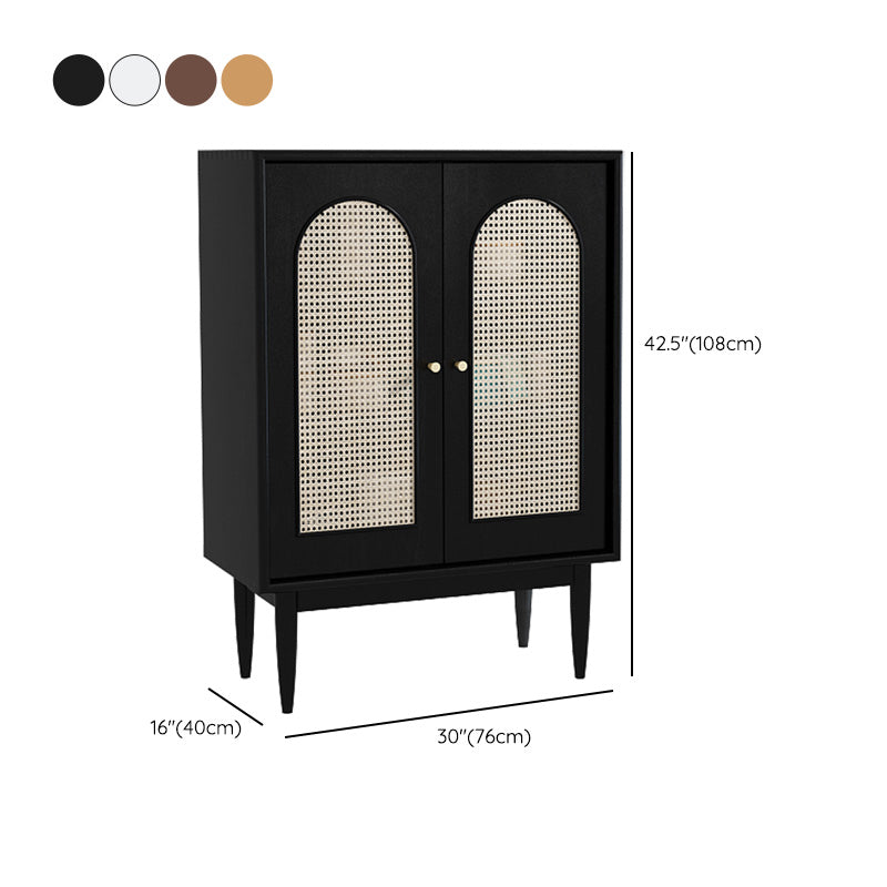 Modern Knobs Storage Cabinet Solid Wood Accent Cabinet with Door