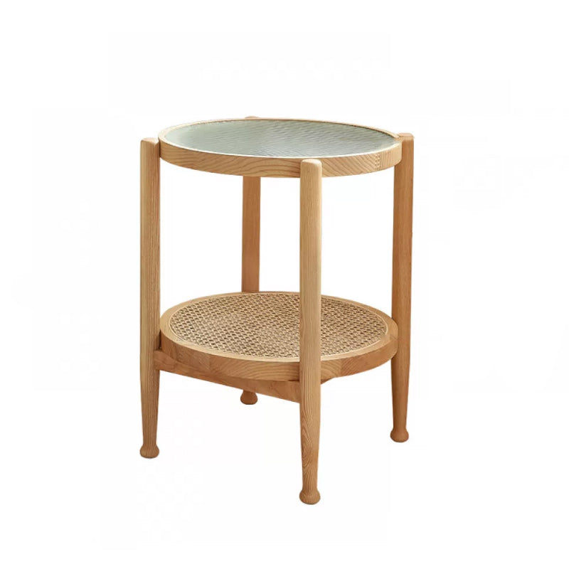 Tropical Coffee Cocktail Table Storage Solid Wood Coffee Table