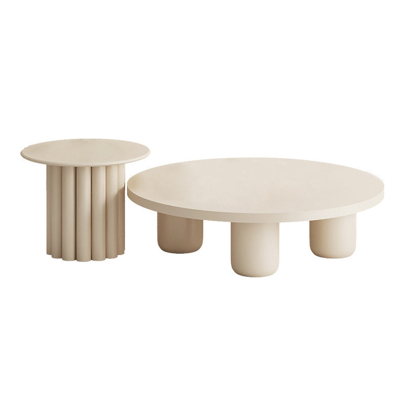 4 Legs Rectangular Coffee Table Contemporary Wood Bunching Tables